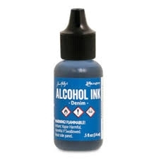 Alcohol ink - Denim